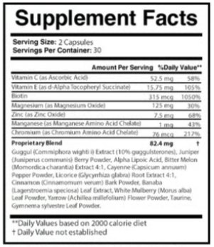 InsuLeaf Supplement facts