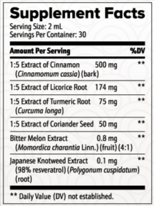 Zensulin Supplement Facts