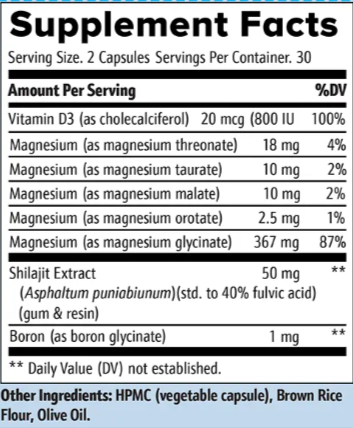 MagneSleep Suppement Facts