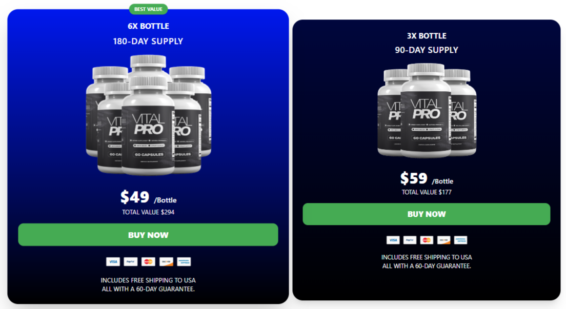 VitalPro Price Details